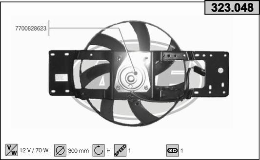 AHE 323.048 - Ventola, Raffreddamento motore www.autoricambi360.it