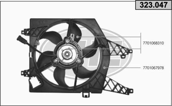 AHE 323.047 - Ventola, Raffreddamento motore www.autoricambi360.it