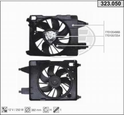 AHE 323.050 - Ventola, Raffreddamento motore www.autoricambi360.it