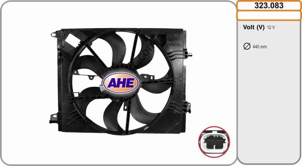 AHE 323.083 - Ventola, Raffreddamento motore www.autoricambi360.it