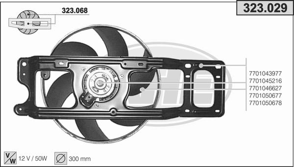 AHE 323.029 - Ventola, Raffreddamento motore www.autoricambi360.it