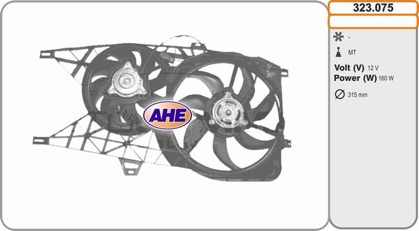 AHE 323.075 - Ventola, Raffreddamento motore www.autoricambi360.it