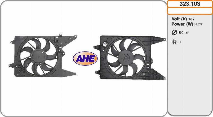 AHE 323.103 - Ventola, Raffreddamento motore www.autoricambi360.it