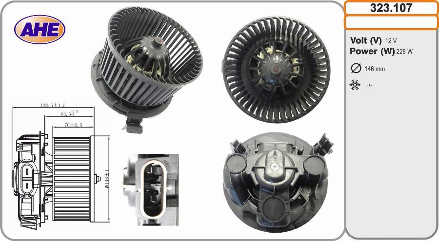 AHE 323.107 - Ventilatore abitacolo www.autoricambi360.it