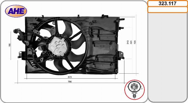 AHE 323.117 - Ventola, Raffreddamento motore www.autoricambi360.it