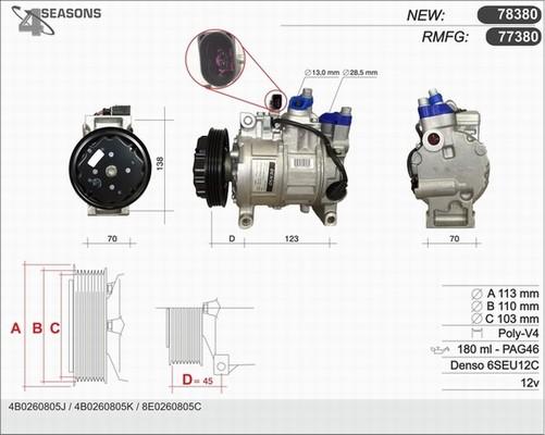 AHE 78380 - Compressore, Climatizzatore www.autoricambi360.it