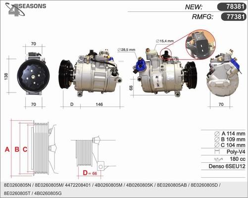 AHE 78381 - Compressore, Climatizzatore www.autoricambi360.it