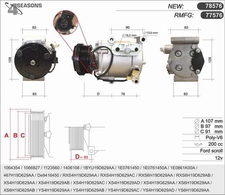 AHE 77576 - Compressore, Climatizzatore www.autoricambi360.it