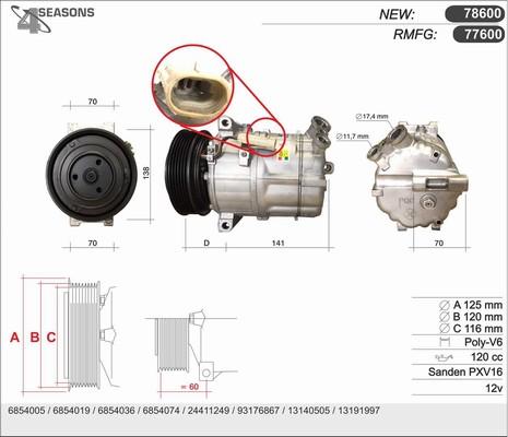 AHE 77600 - Compressore, Climatizzatore www.autoricambi360.it