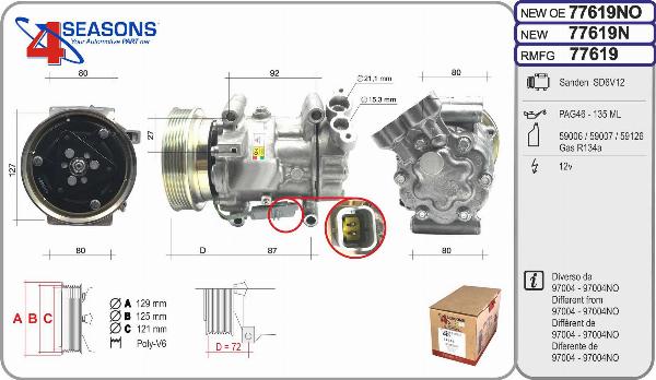 AHE 77619N - Compressore, Climatizzatore www.autoricambi360.it
