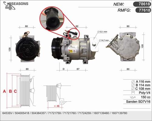 AHE 77618 - Compressore, Climatizzatore www.autoricambi360.it