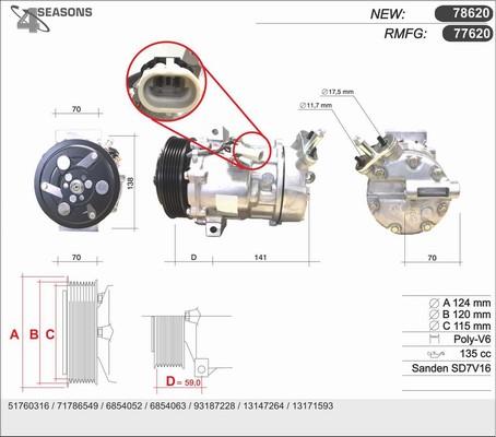 AHE 77620 - Compressore, Climatizzatore www.autoricambi360.it