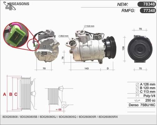 AHE 77348 - Compressore, Climatizzatore www.autoricambi360.it