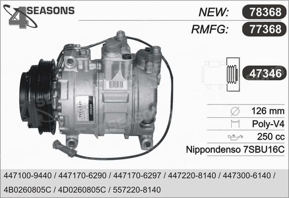 AHE 77368 - Compressore, Climatizzatore www.autoricambi360.it