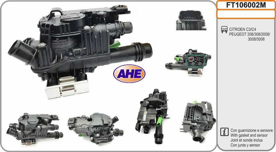AHE FT106002M - Flangia d. refrigerante www.autoricambi360.it
