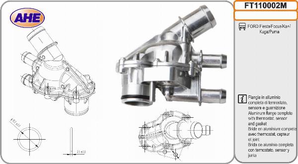 AHE FT110002M - Flangia d. refrigerante www.autoricambi360.it