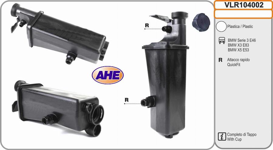 AHE VLR104002 - Serbatoio compensazione, Refrigerante www.autoricambi360.it