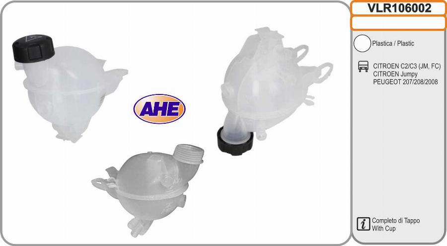 AHE VLR106002 - Serbatoio compensazione, Refrigerante www.autoricambi360.it
