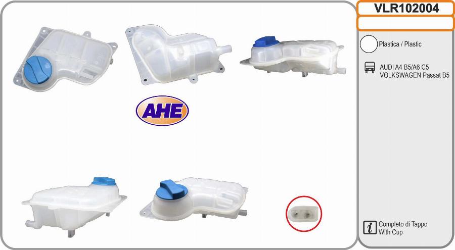 AHE VLR102004 - Serbatoio compensazione, Refrigerante www.autoricambi360.it
