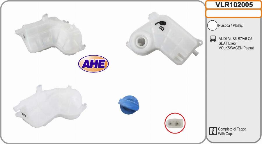AHE VLR102005 - Serbatoio compensazione, Refrigerante www.autoricambi360.it