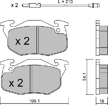 AISIN BPPE-1003 - Kit pastiglie freno, Freno a disco www.autoricambi360.it