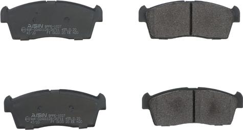 AISIN BPPE-1027 - Kit pastiglie freno, Freno a disco www.autoricambi360.it