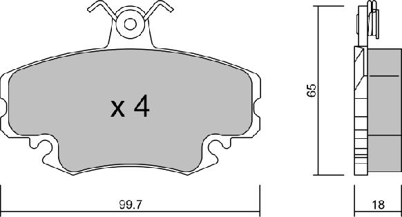 AISIN BPRE-1015 - Kit pastiglie freno, Freno a disco www.autoricambi360.it