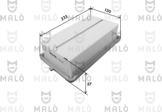 AKRON-MALÒ 1500628 - Filtro aria www.autoricambi360.it