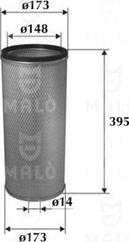 AKRON-MALÒ 1500255 - Filtro aria secondaria www.autoricambi360.it