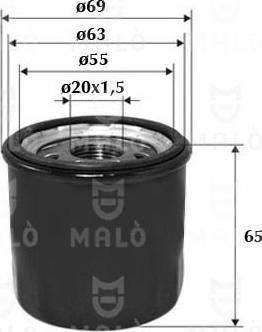 AKRON-MALÒ 1510046 - Filtro olio www.autoricambi360.it