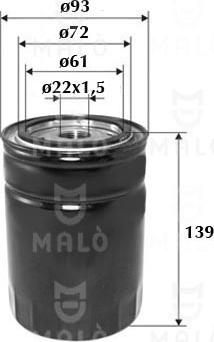 AKRON-MALÒ 1510048 - Filtro olio www.autoricambi360.it