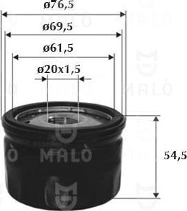 AKRON-MALÒ 1510015 - Filtro olio www.autoricambi360.it