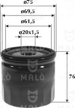 AKRON-MALÒ 1510011 - Filtro olio www.autoricambi360.it