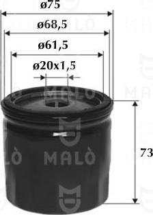 AKRON-MALÒ 1510076 - Filtro olio www.autoricambi360.it