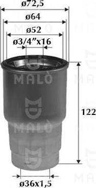 AKRON-MALÒ 1520037 - Filtro carburante www.autoricambi360.it