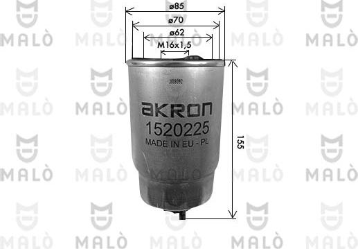 AKRON-MALÒ 1520225 - Filtro carburante www.autoricambi360.it