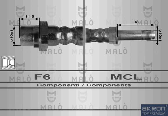 AKRON-MALÒ 8909 - Flessibile del freno www.autoricambi360.it