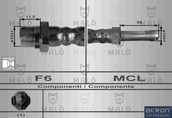 AKRON-MALÒ 8910 - Flessibile del freno www.autoricambi360.it
