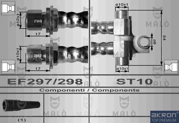 AKRON-MALÒ 8699 - Flessibile del freno www.autoricambi360.it
