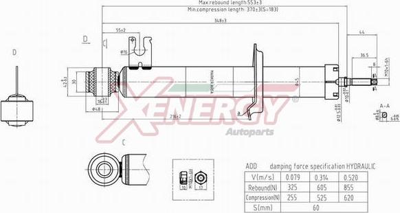 AP XENERGY X911341 - Ammortizzatore www.autoricambi360.it
