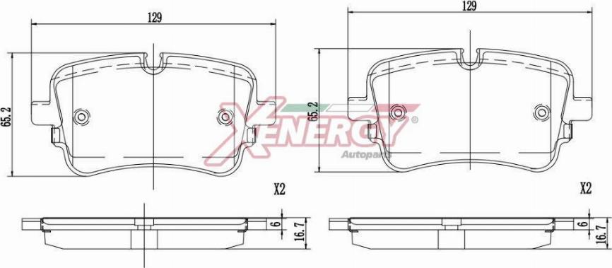 AP XENERGY X41426 - Kit pastiglie freno, Freno a disco www.autoricambi360.it