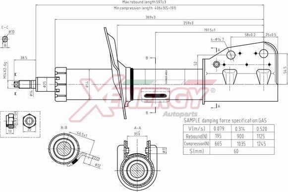 AP XENERGY X845335 - Ammortizzatore www.autoricambi360.it
