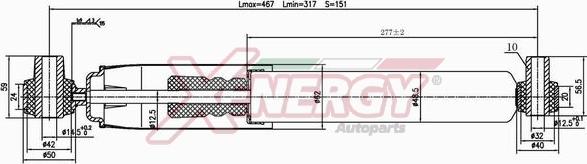 AP XENERGY X800555 - Ammortizzatore www.autoricambi360.it