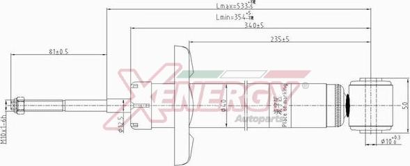 AP XENERGY X801443 - Ammortizzatore www.autoricambi360.it