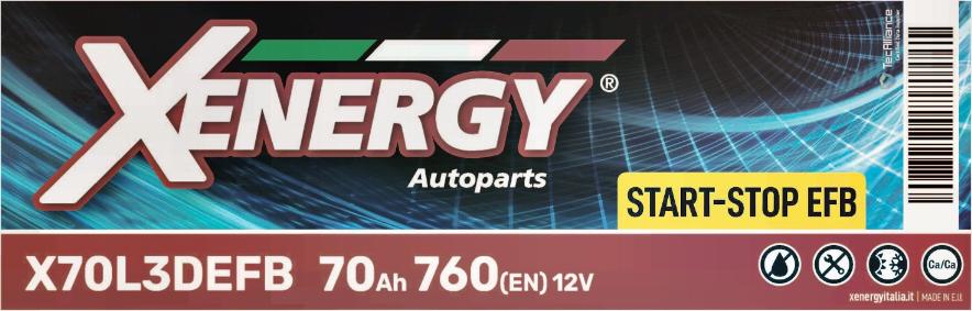AP XENERGY X70L3DEFB - Batteria avviamento www.autoricambi360.it