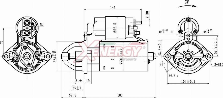 AP XENERGY XST40310AD - Motorino d'avviamento www.autoricambi360.it