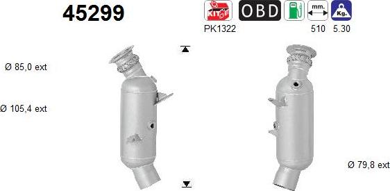 AS 45299 - Catalizzatore www.autoricambi360.it