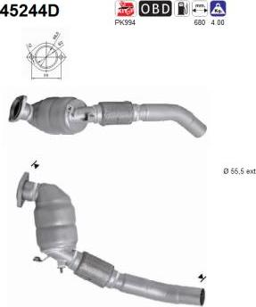 AS 45244D - Catalizzatore www.autoricambi360.it