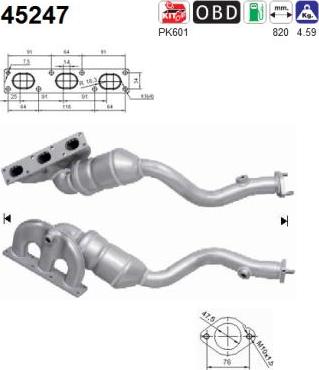 AS 45247 - Catalizzatore www.autoricambi360.it
