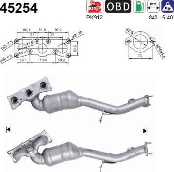 AS 45254 - Catalizzatore www.autoricambi360.it